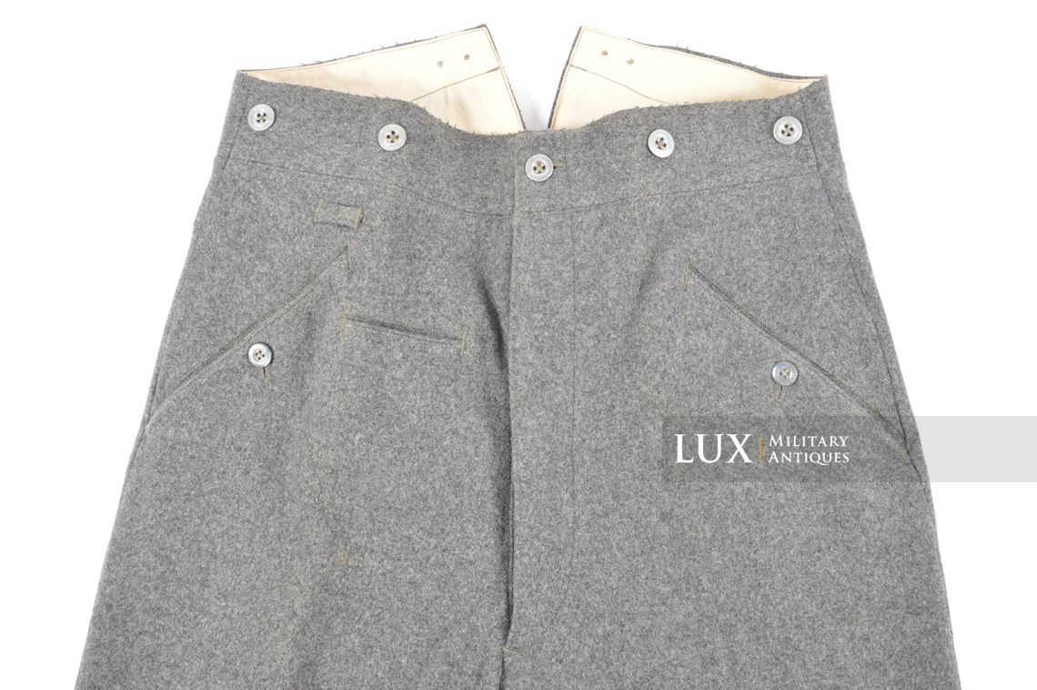 Rare pantalon M40 précoce Heer régimenté, « gris-pierre / 1935 » - photo 14