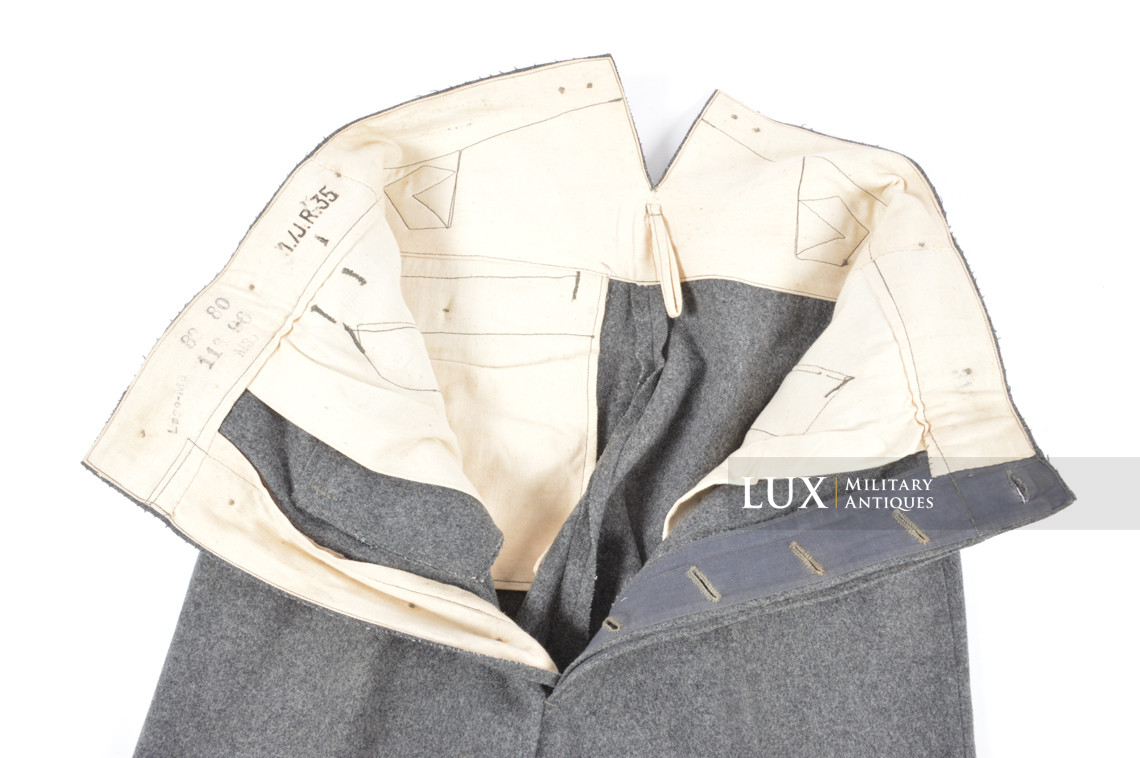 Rare pantalon M40 précoce Heer régimenté, « gris-pierre / 1935 » - photo 24