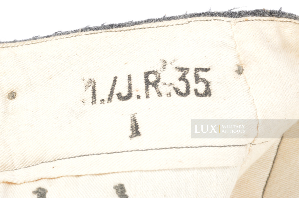 Rare pantalon M40 précoce Heer régimenté, « gris-pierre / 1935 » - photo 26