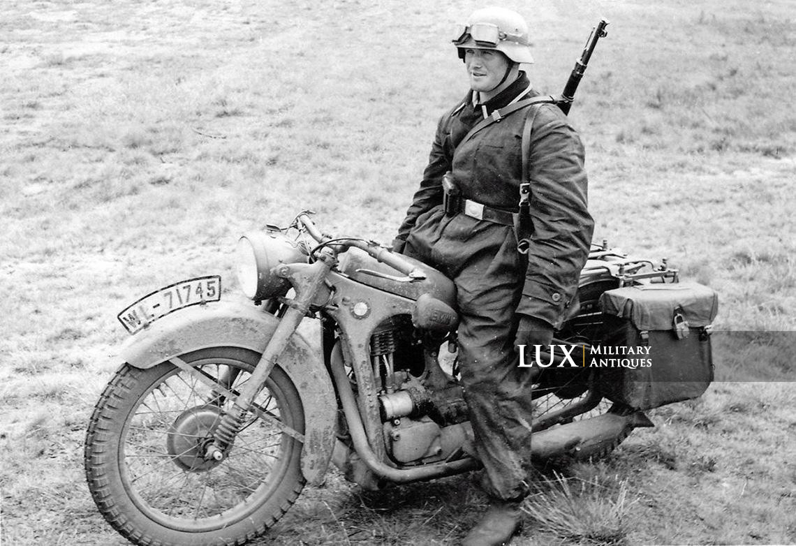 Lunettes précoces de motocycliste allemand, « KRADMELDER » - photo 7