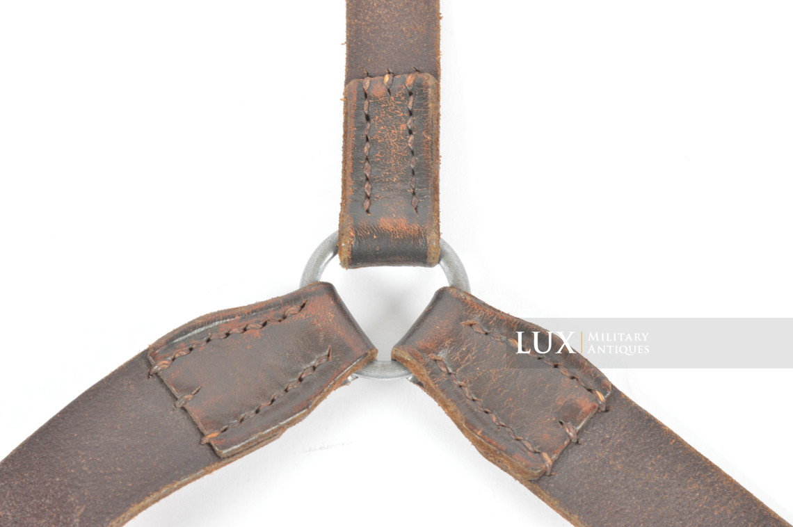 Brelage Luftwaffe précoce en cuir brun chocolat, « LBA 39 » - photo 8