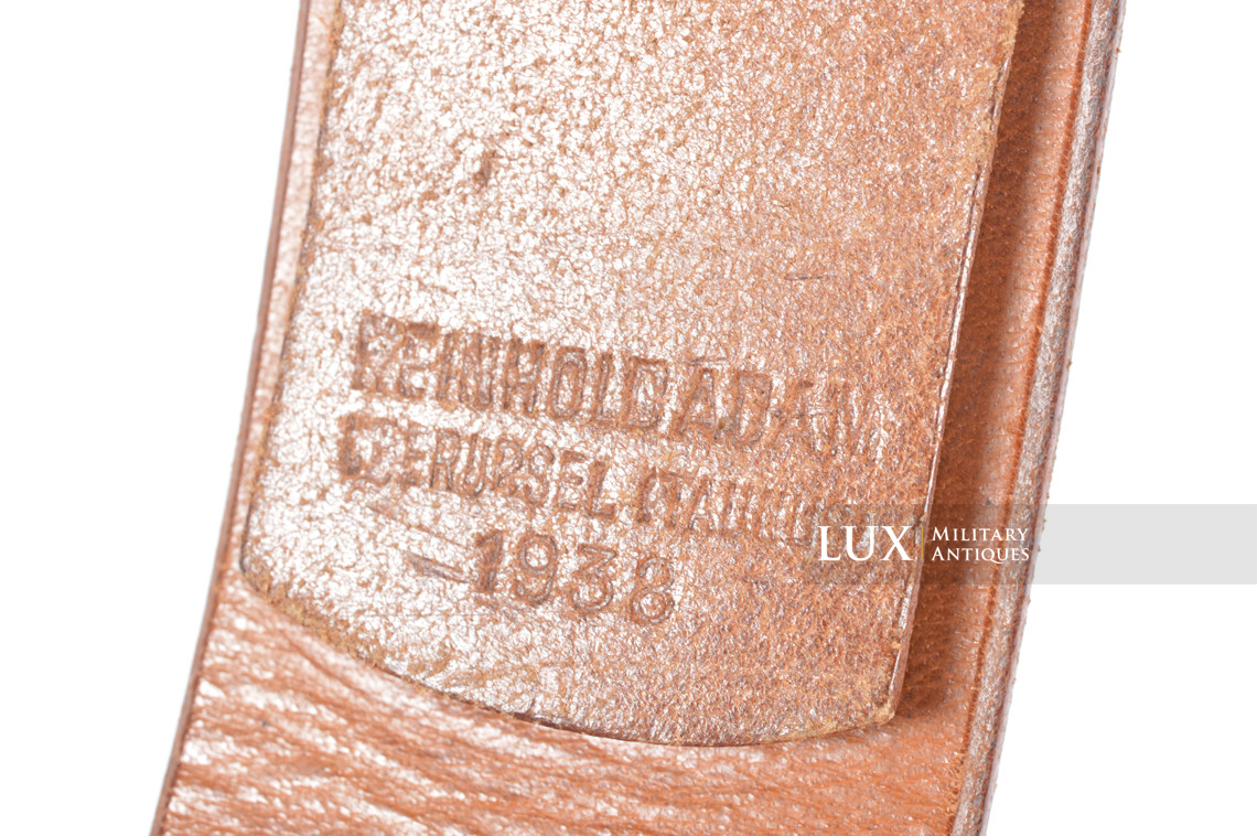 Cuir de ceinturon allemand précoce en cuir brun, « 1938 » - photo 11