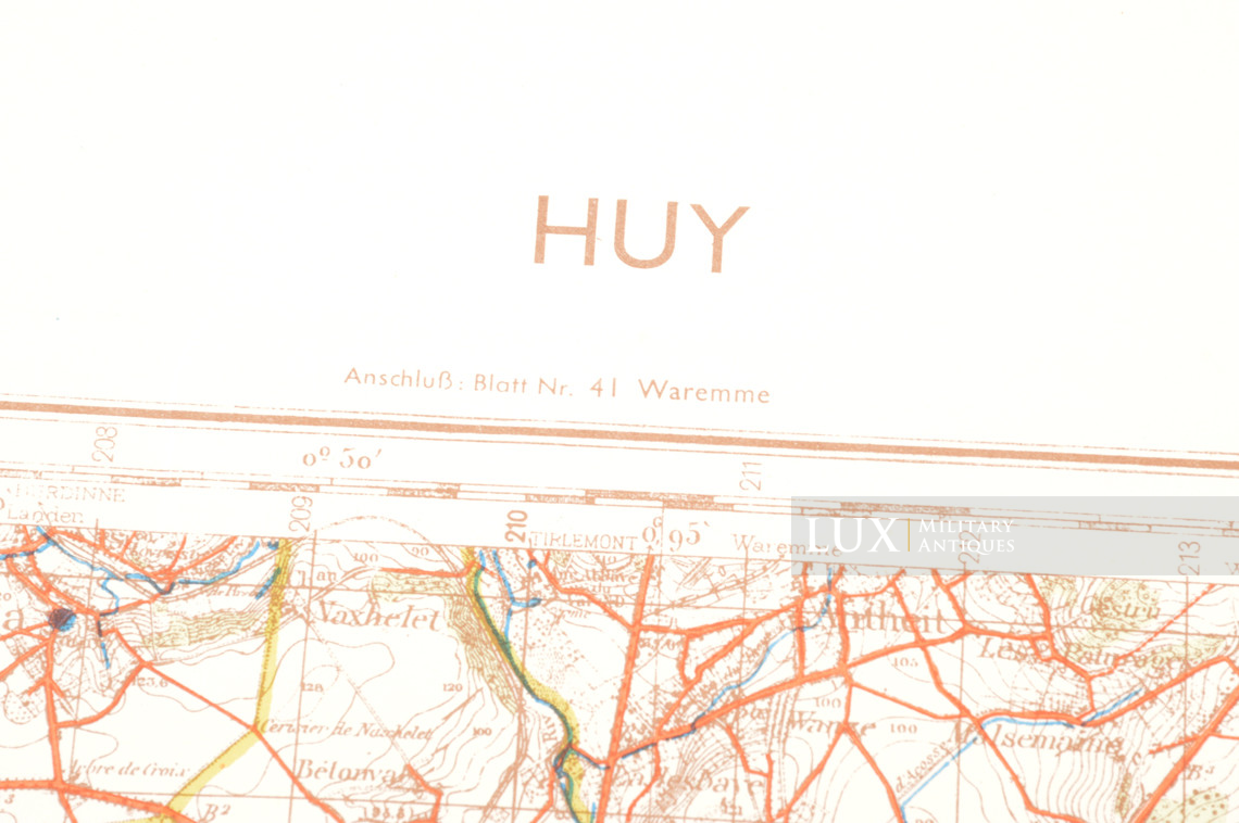Carte militaire allemande, Kampfgruppe Peiper, « Belgique - Huy » - photo 8