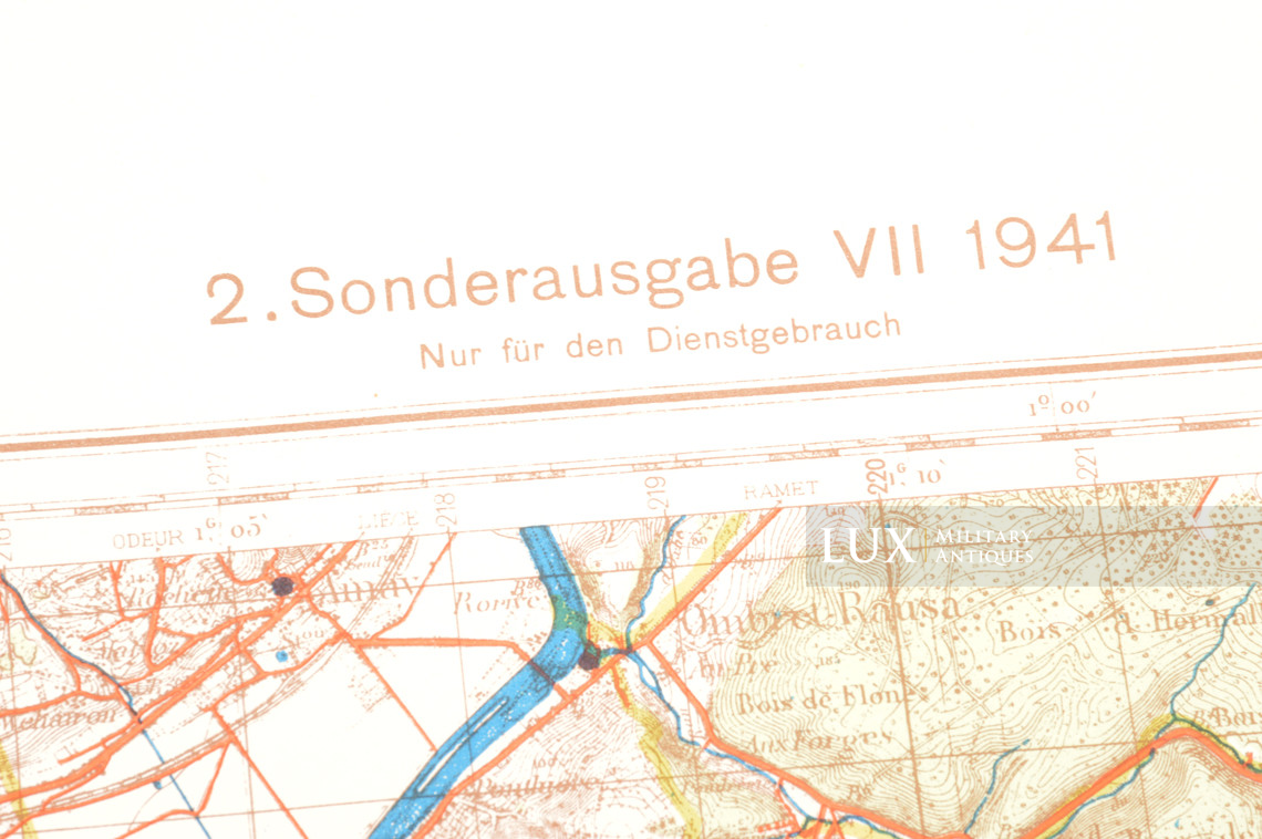 Carte militaire allemande, Kampfgruppe Peiper, « Belgique - Huy » - photo 9