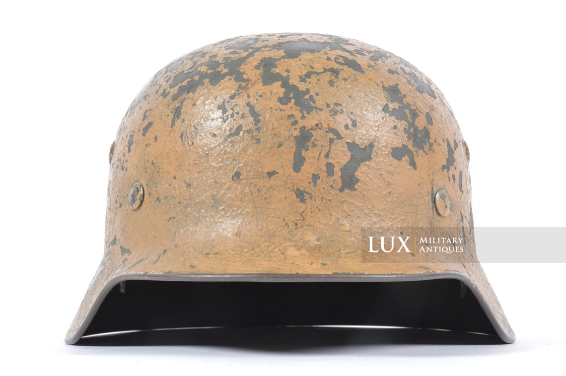 Casque allemand Heer M35 double insigne camouflé sable, « DAK » - photo 8