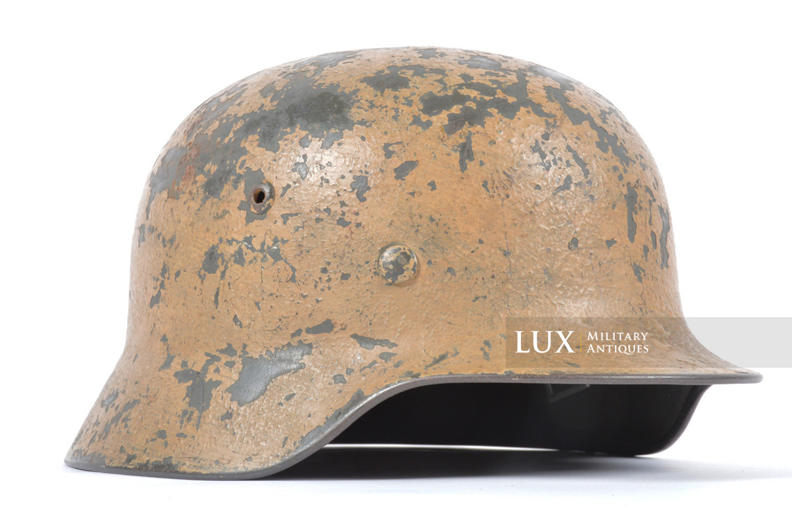 Casque allemand Heer M35 double insigne camouflé sable, « DAK » - photo 9