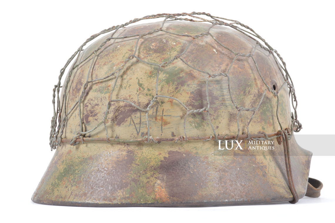M40 Heer normandy three-tone brush chicken wire combat helmet - photo 11