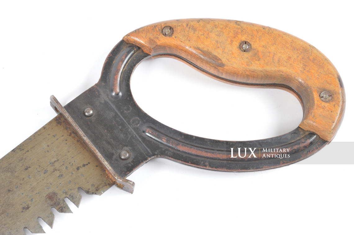Scie de pionnier allemand & son étui en carton pressé noir, « kkd 1943 » - photo 21