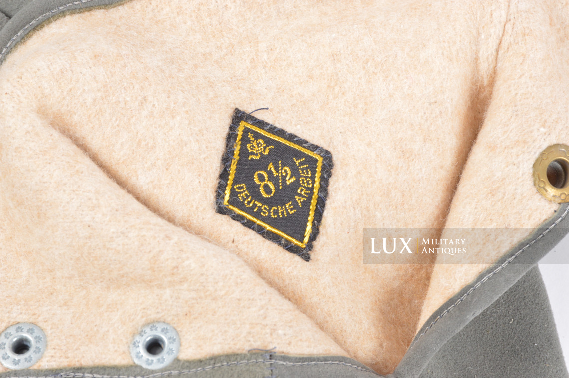 German officer's suede leather gloves, « double snap - size 8 1/2 » - photo 10