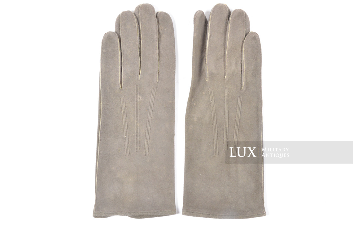 Paire de gants allemands d'officer en cuir de daim, « taille 8 1/4 » - photo 7