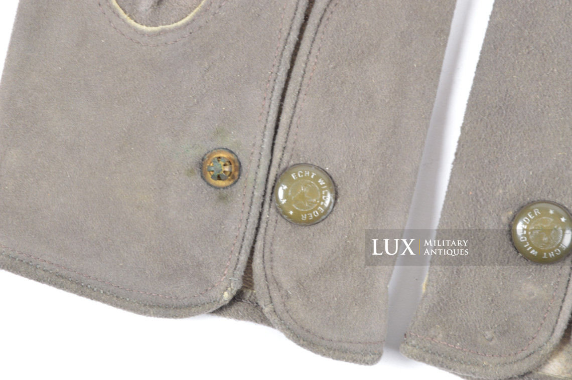 Paire de gants allemands d'officer en cuir de daim, « taille 8 1/4 » - photo 8