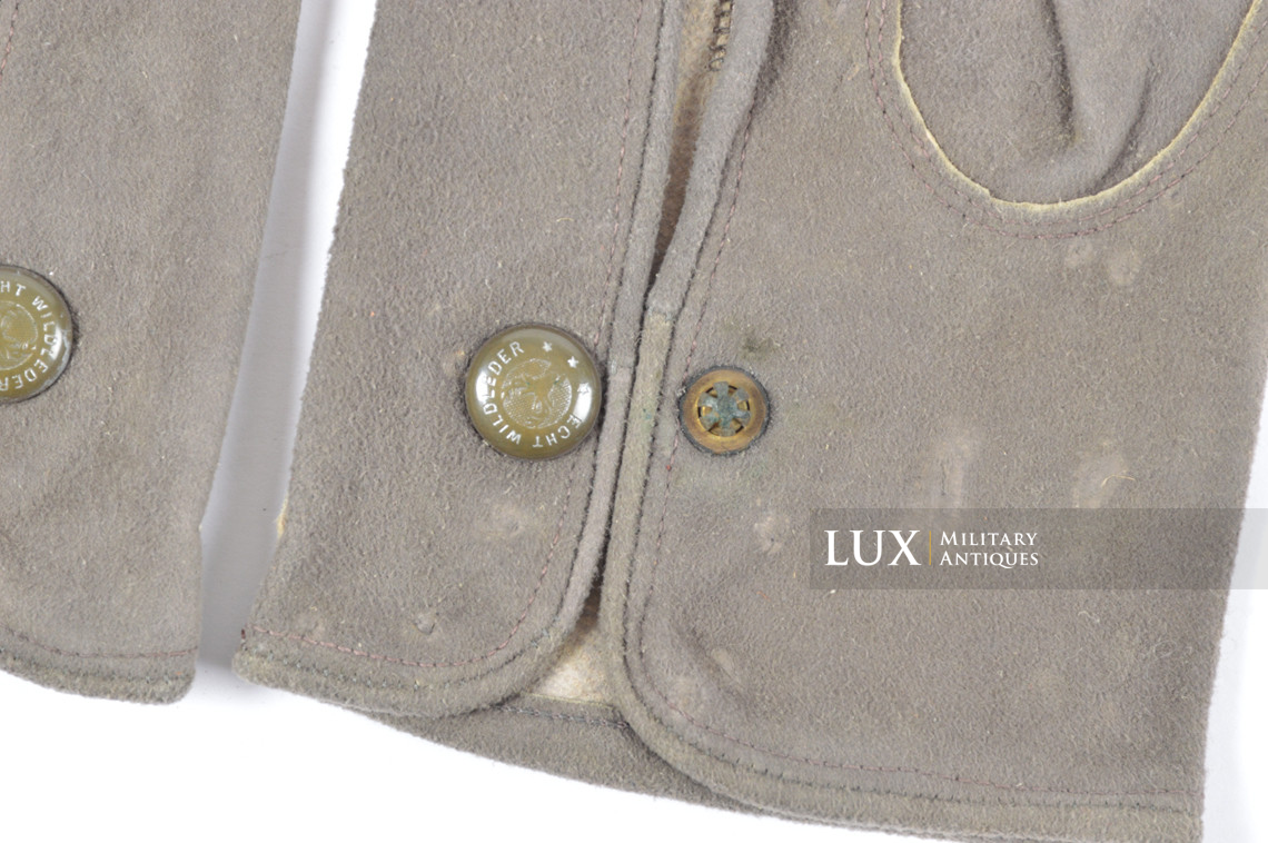 Paire de gants allemands d'officer en cuir de daim, « taille 8 1/4 » - photo 9
