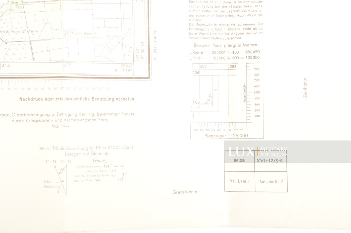 WWII Map Reproduction - Allied Invasion Plans & German Positions, Normandy June 6, 1944 (11x14)