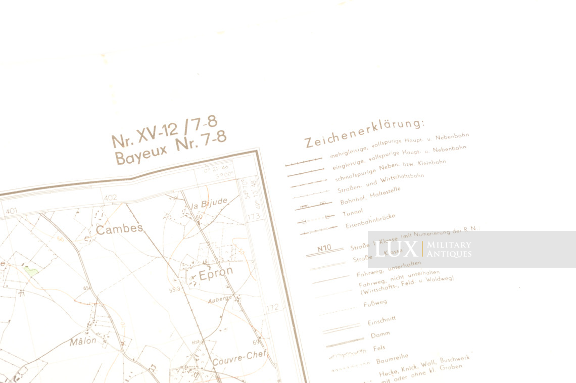 Carte militaire allemande, « Normandie - Bayeux » - photo 8