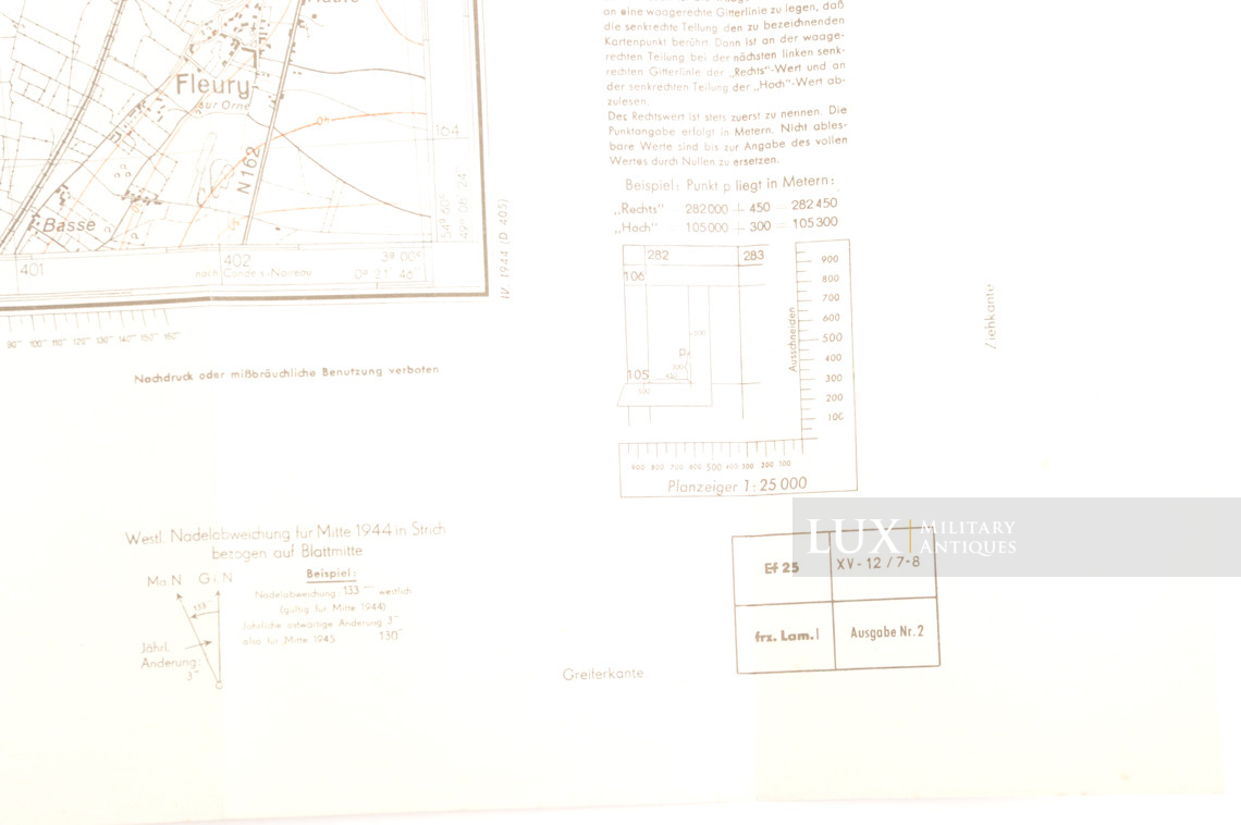 Carte militaire allemande, « Normandie - Bayeux » - photo 9