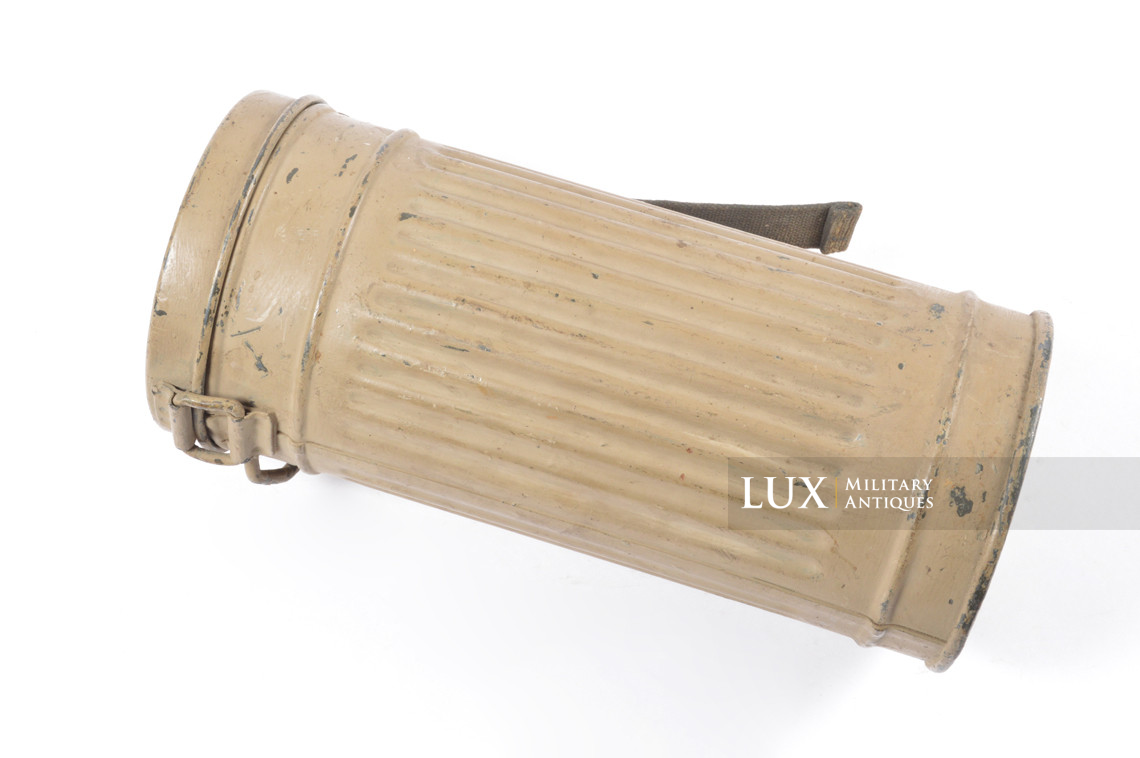German tropical tan camouflage gas mask canister set, « named / 1940 » - photo 11