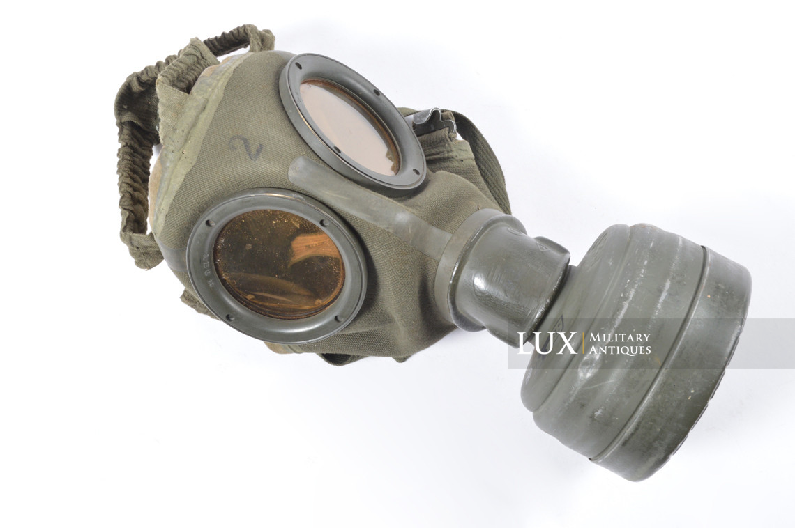 German tropical tan camouflage gas mask canister set, « named / 1940 » - photo 41