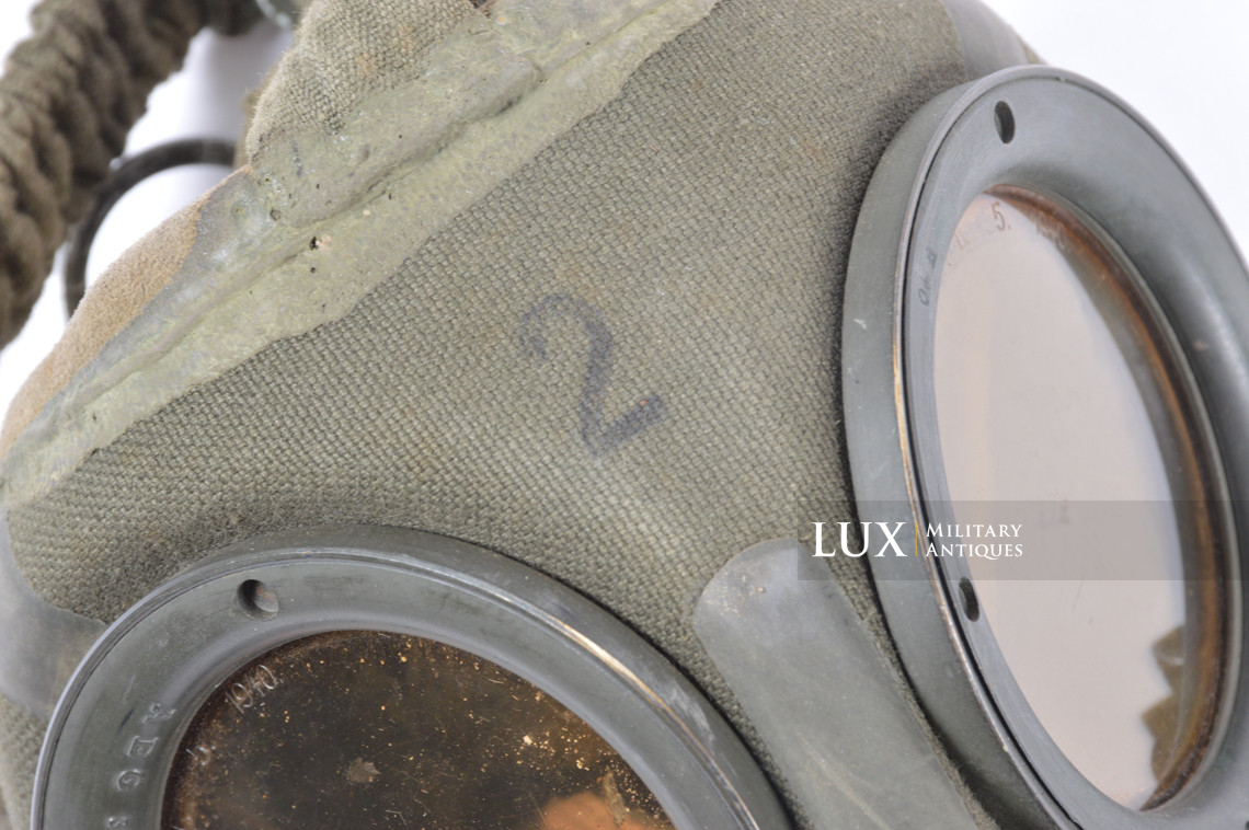 German tropical tan camouflage gas mask canister set, « named / 1940 » - photo 42