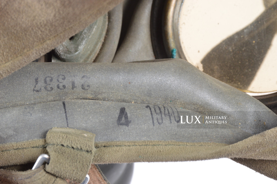 German tropical tan camouflage gas mask canister set, « named / 1940 » - photo 49