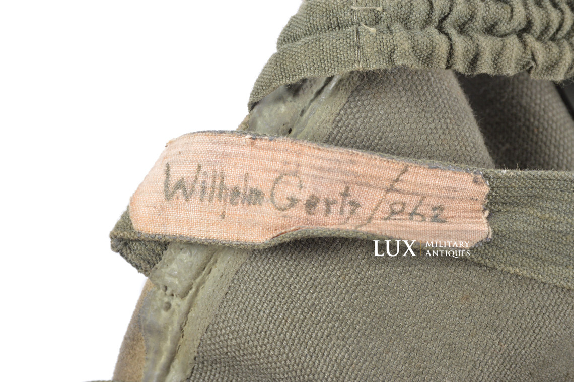 German tropical tan camouflage gas mask canister set, « named / 1940 » - photo 50