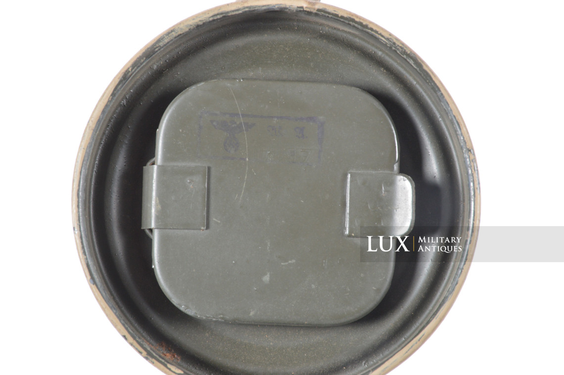 German tropical tan camouflage gas mask canister set, « named / 1940 » - photo 37