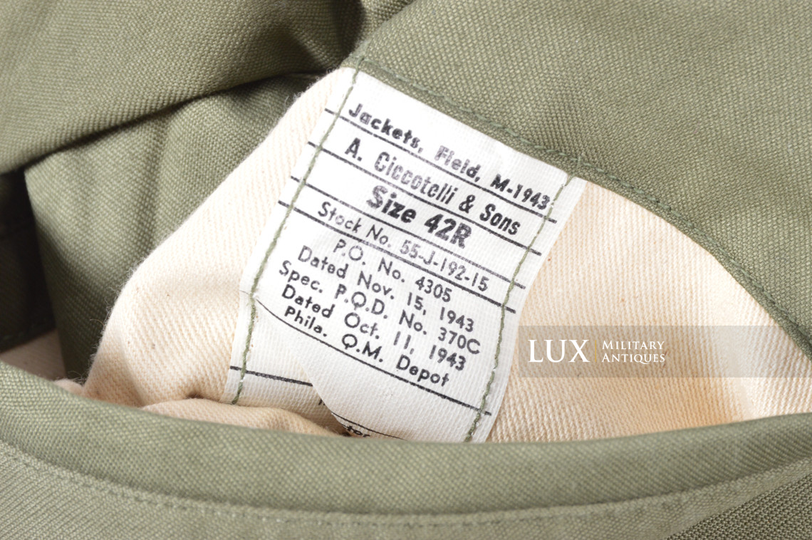 Unissued US M43 field jacket, 1st pattern, « 42R » - photo 12
