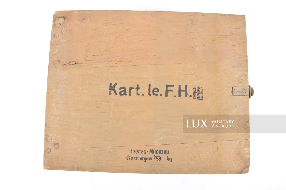 Late-war German artillery gun shell wooden box, « F.H.18 » - photo 8
