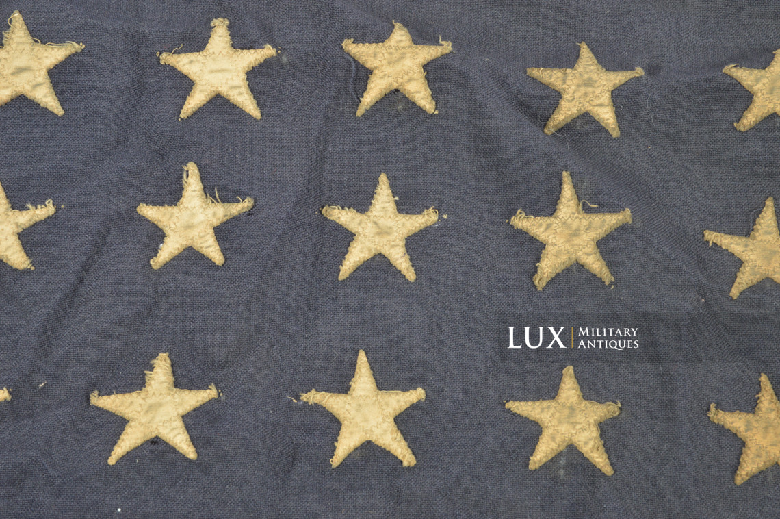Rare drapeau US 48 étoiles utilisé au combat, « France » - photo 22
