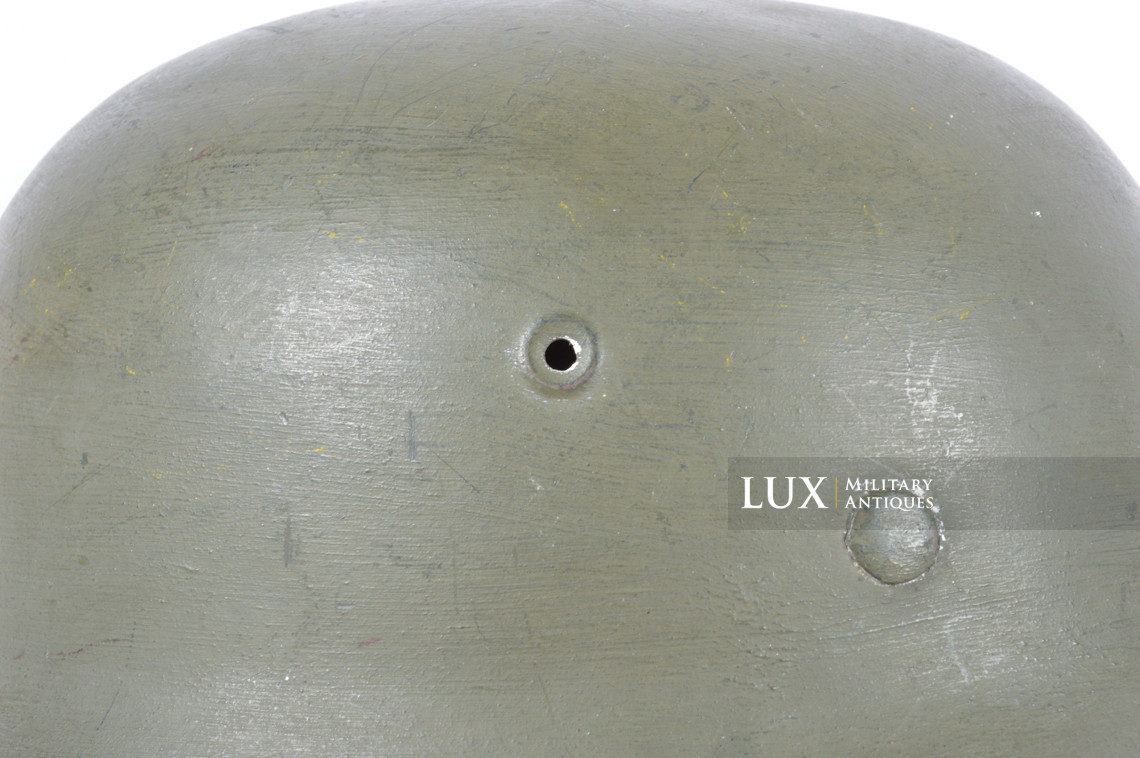 M42 Heer green camouflage combat helmet, ex-winter camouflage, « named » - photo 24