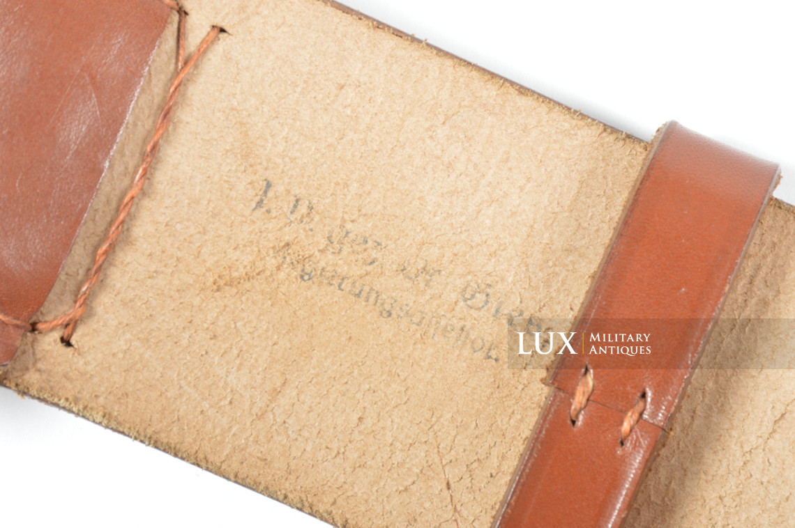 Ensemble ceinturon officier allemand & gaine de pistolet, « DRGM » - photo 13