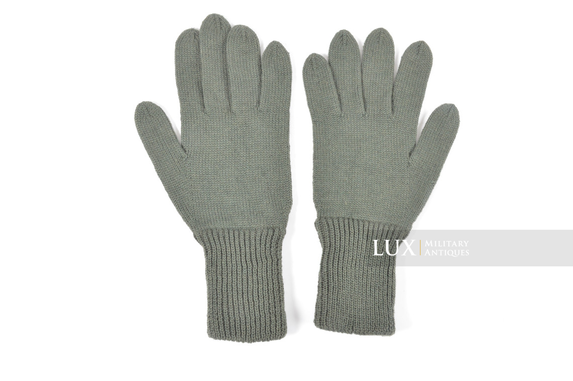 Rare gants réglementaires allemands en laine, taille 1 - photo 8