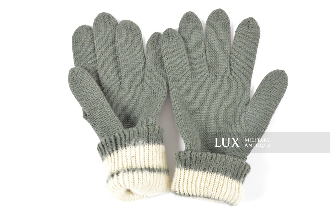 Rare gants réglementaires allemands en laine, taille 1 - photo 9