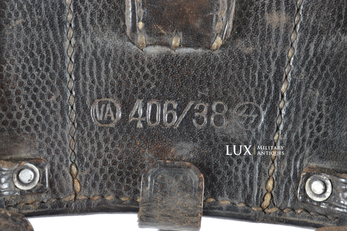 Rare early war K98 ammunition pouch, « VA 406/38 SS » - photo 11
