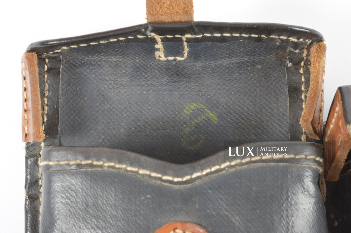 Very rare porte chargeurs de G43/K43 en toile cirée bleue, « Otto Koberstein 1944 » - photo 23