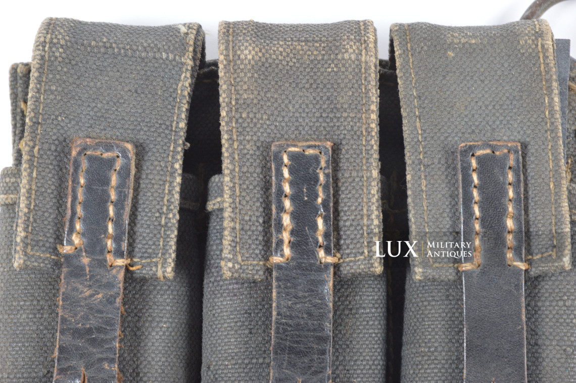 Early pair of MP38/40 pouches in grey canvas, « bdr41/42 » - photo 11