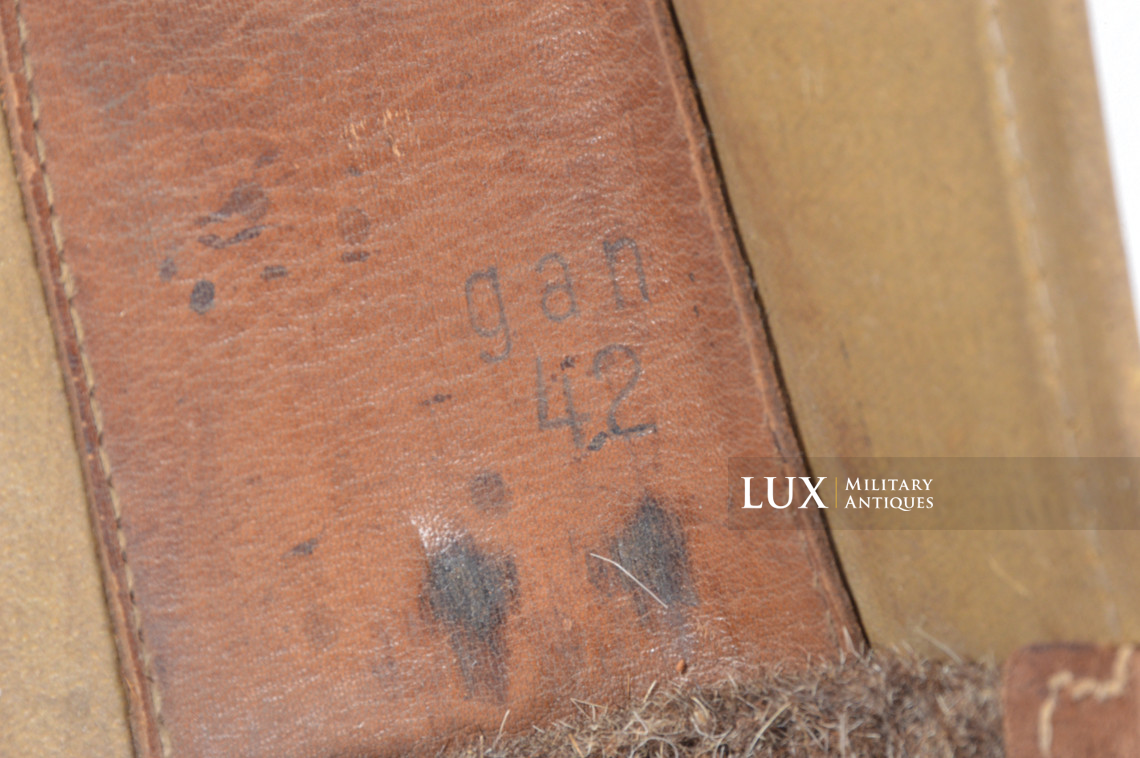 Très rare housse de protection pour Mauser 98k en toile cirée jaune sable, « gan 42 » - photo 16