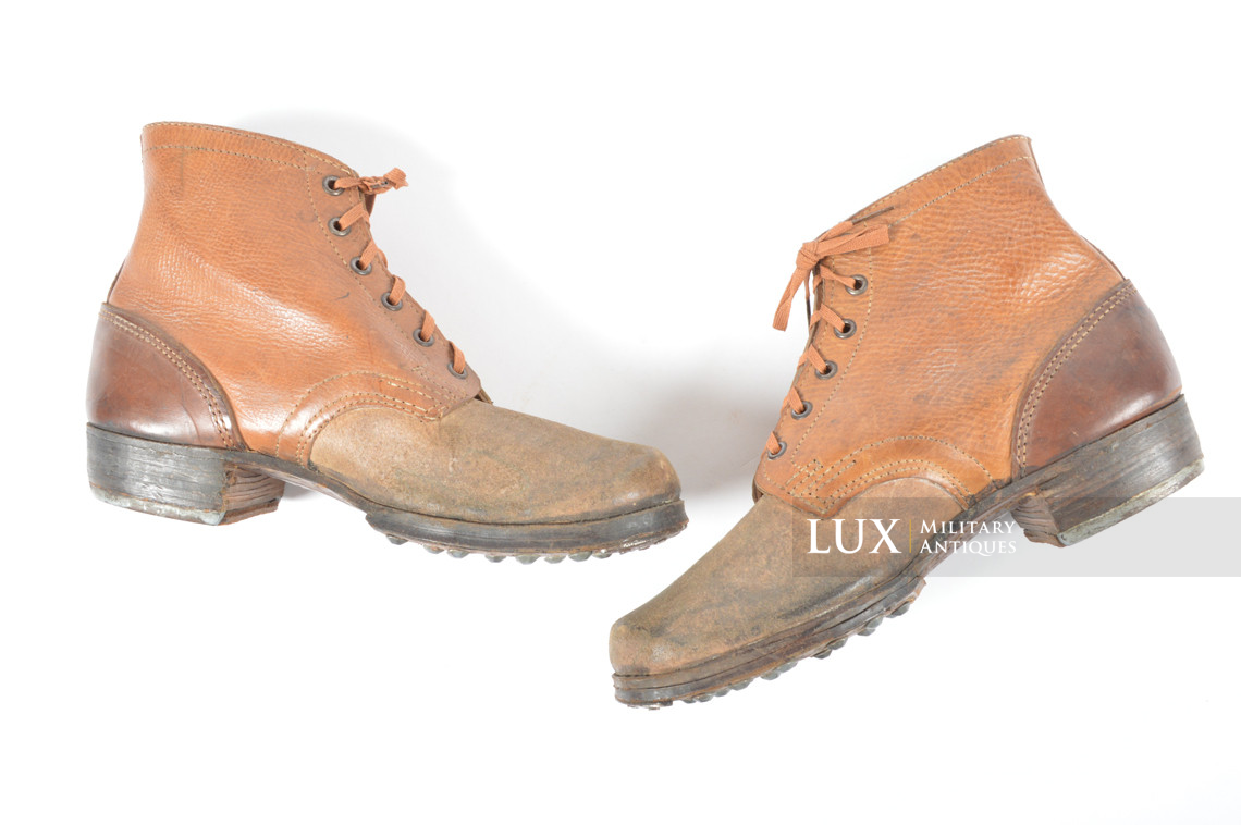 Unissued late-war German low ankle boots, « 1944 » - photo 8