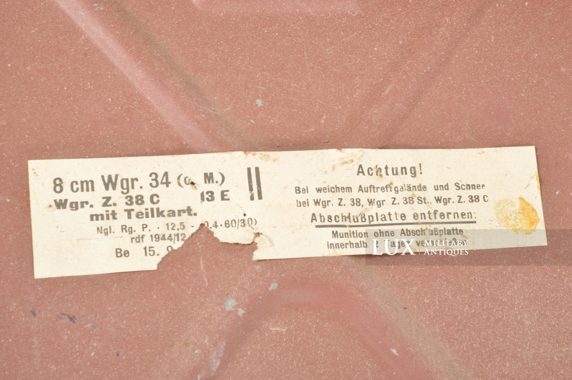 Late-war German 8cm mortar ammunitions storage case, « 8cm Gr.W.34 » - photo 22