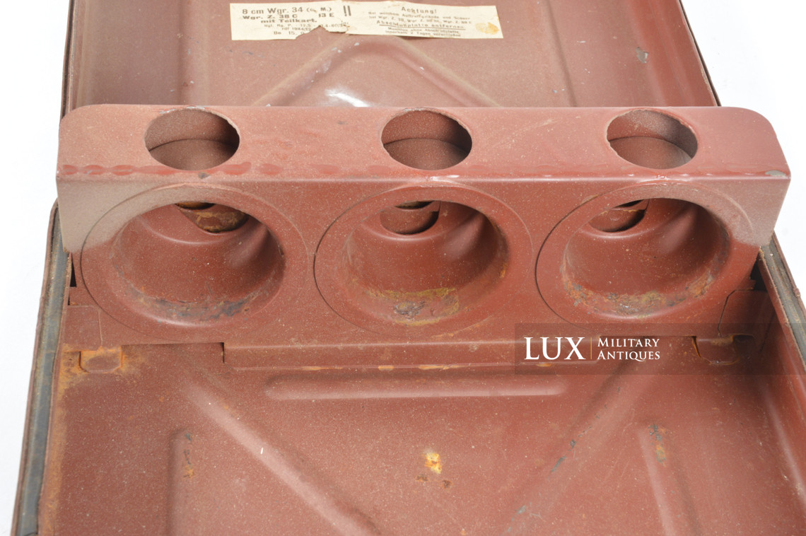 Late-war German 8cm mortar ammunitions storage case, « 8cm Gr.W.34 » - photo 24