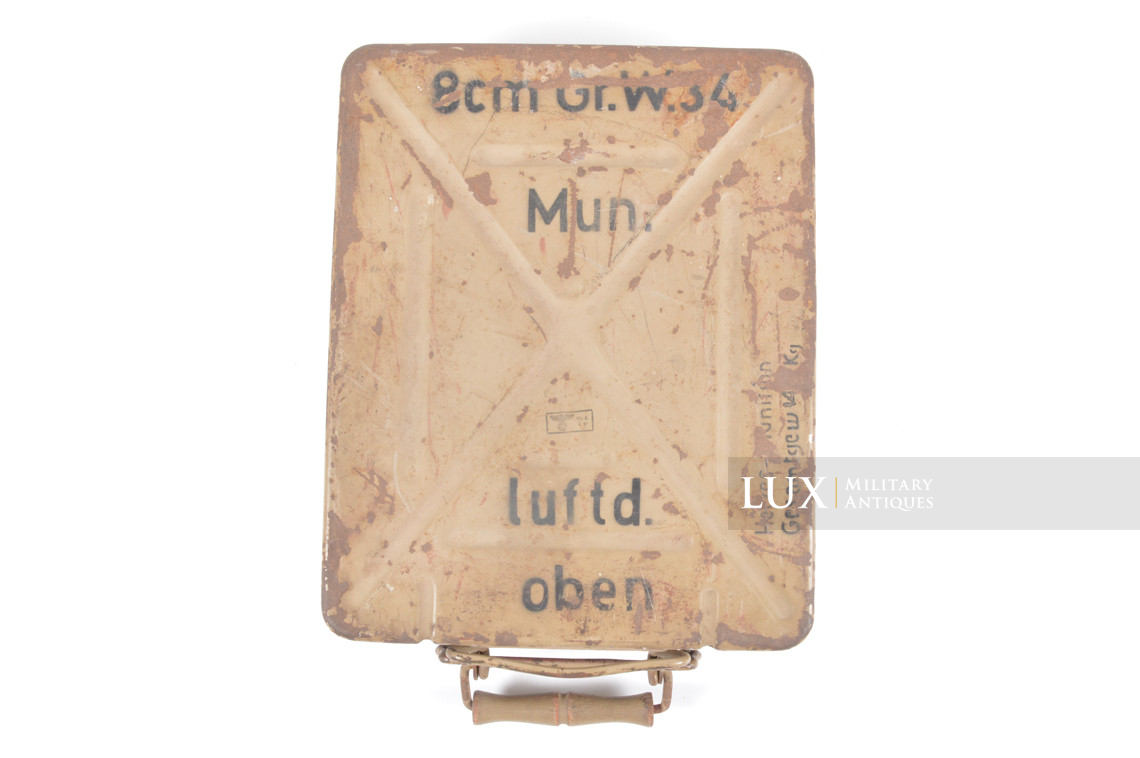 Late-war German 8cm mortar ammunitions storage case, « 8cm Gr.W.34 » - photo 7