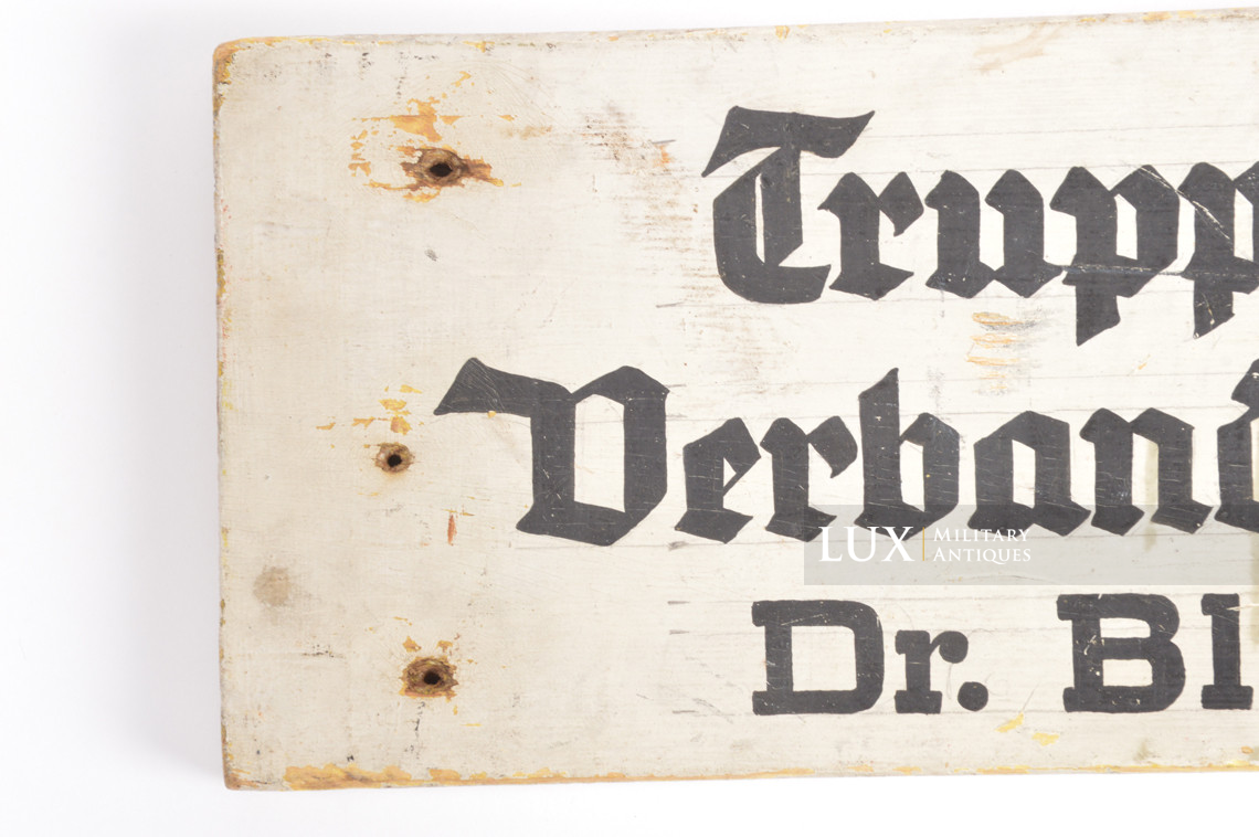 German troop medical first aid station sign, « Dr. Blume » - photo 7