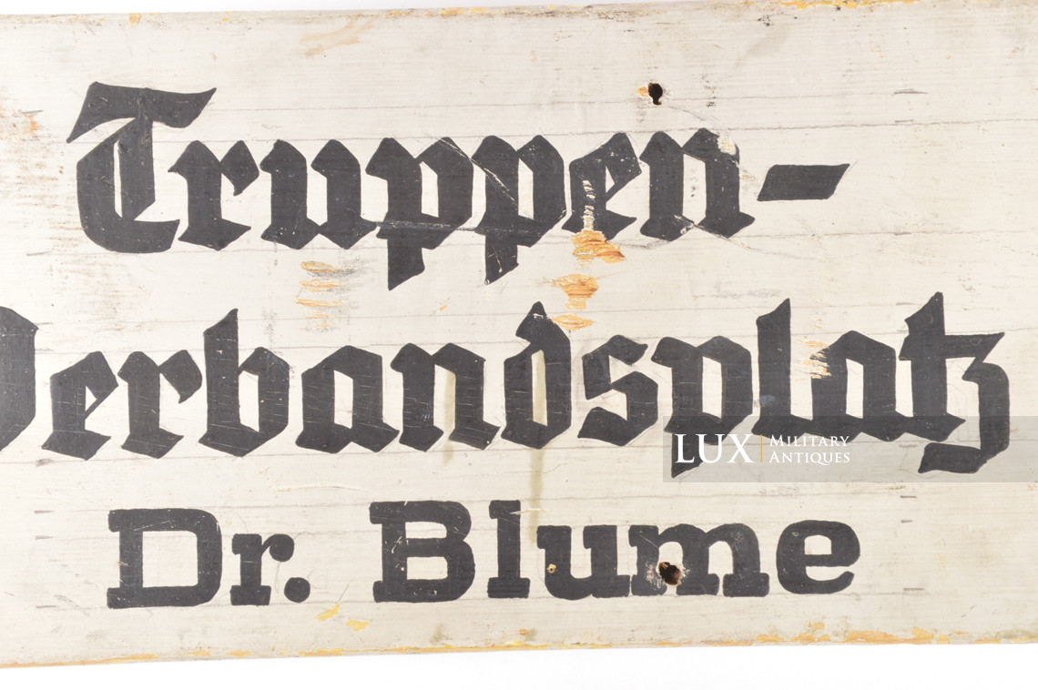 German troop medical first aid station sign, « Dr. Blume » - photo 8