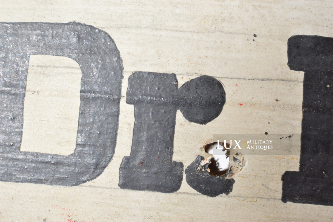 German troop medical first aid station sign, « Dr. Blume » - photo 19