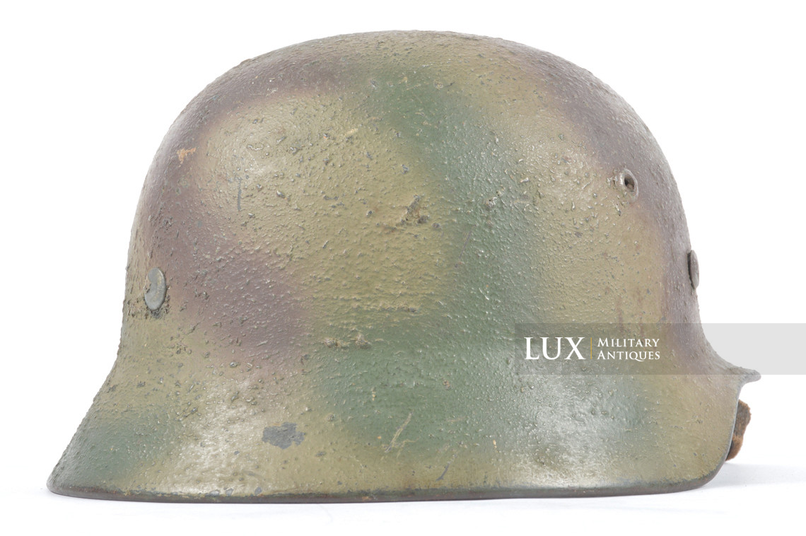 M35 Heer three tone sawdust textured camouflage combat helmet, « Normandy » - photo 12