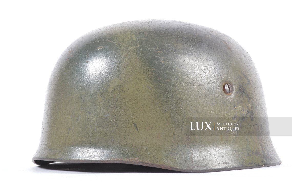 Casque parachutiste allemand M38 camouflé deux tons, « impacté » - photo 8