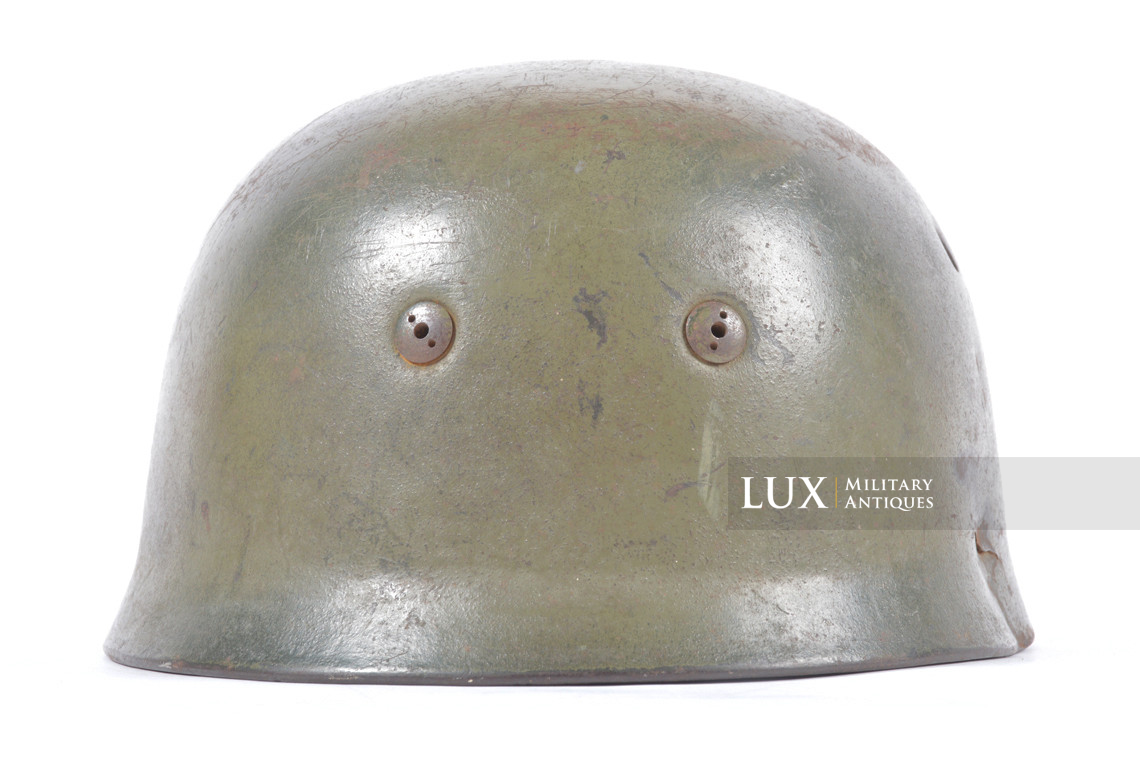 Casque parachutiste allemand M38 camouflé deux tons, « impacté » - photo 13