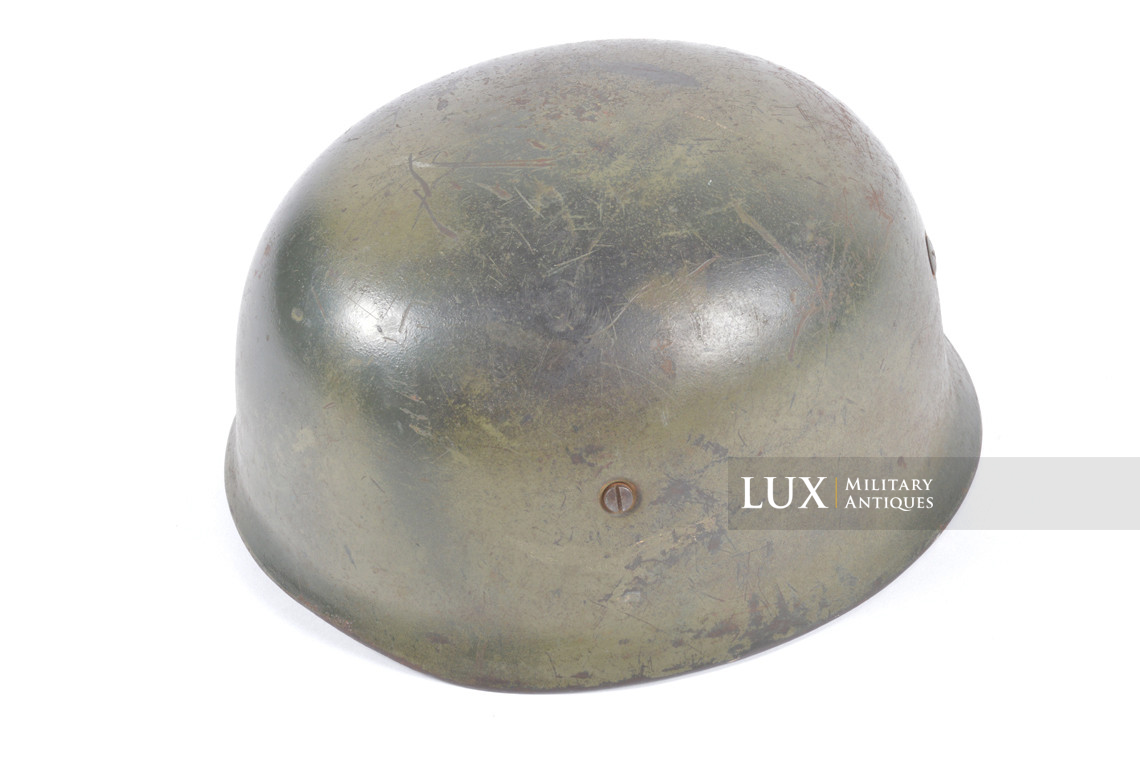Casque parachutiste allemand M38 camouflé deux tons, « impacté » - photo 15
