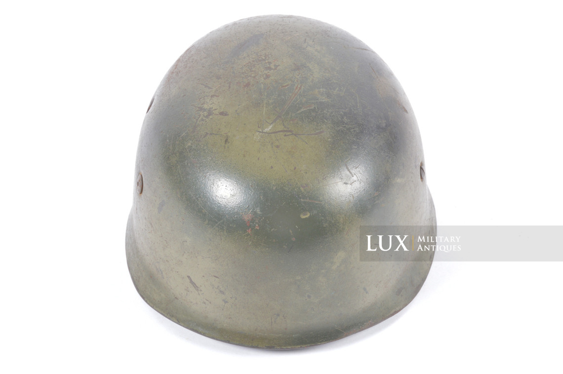 Casque parachutiste allemand M38 camouflé deux tons, « impacté » - photo 16