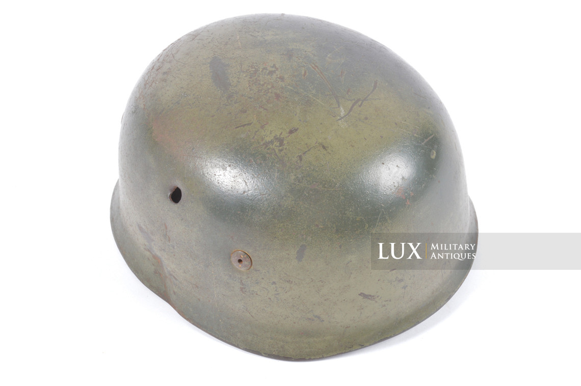 Casque parachutiste allemand M38 camouflé deux tons, « impacté » - photo 17
