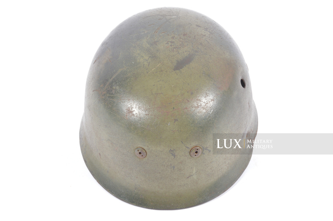 Casque parachutiste allemand M38 camouflé deux tons, « impacté » - photo 18